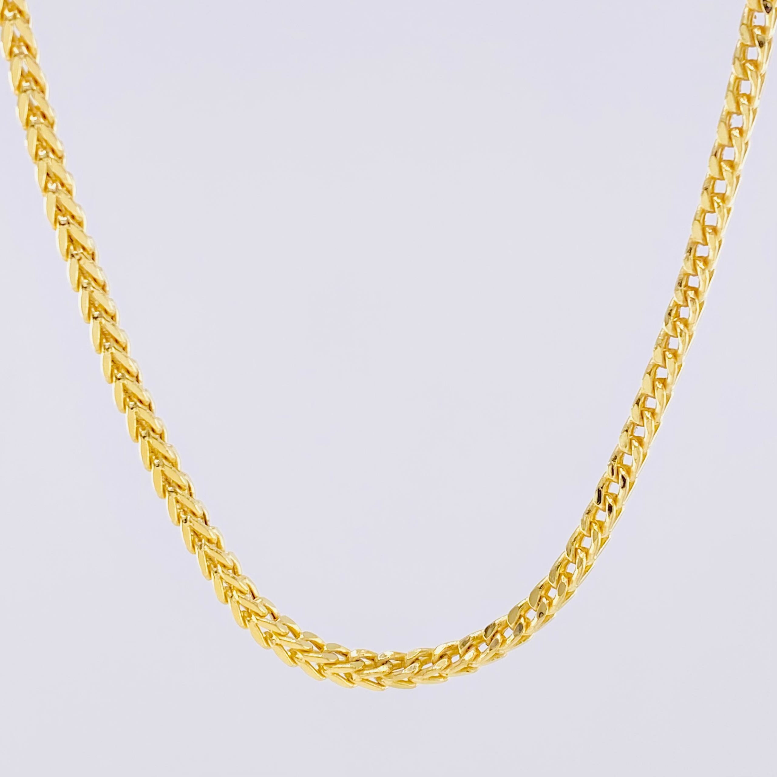 Cadena Franco 14.15 g / 23 3/4 in / 2.6 mm Oro Amarillo 18K