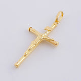 Dije Cruz Lisa 1.2 g / 1 1/2 in Oro Amarillo 18K