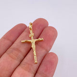 Dije Cruz Lisa 1.2 g / 1 1/2 in Oro Amarillo 18K