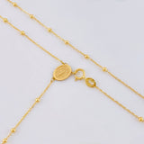 Rosary Miraculous Virgin Plain Cross 2.95 g / 24 1/2 in / 1.8 mm Yellow Gold 18K