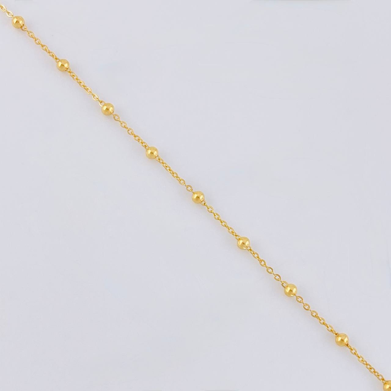 Rosario Virgen Milagrosa Cruz Lisa 2.95 g / 24 in / 1.8 mm Oro Amarillo 18K