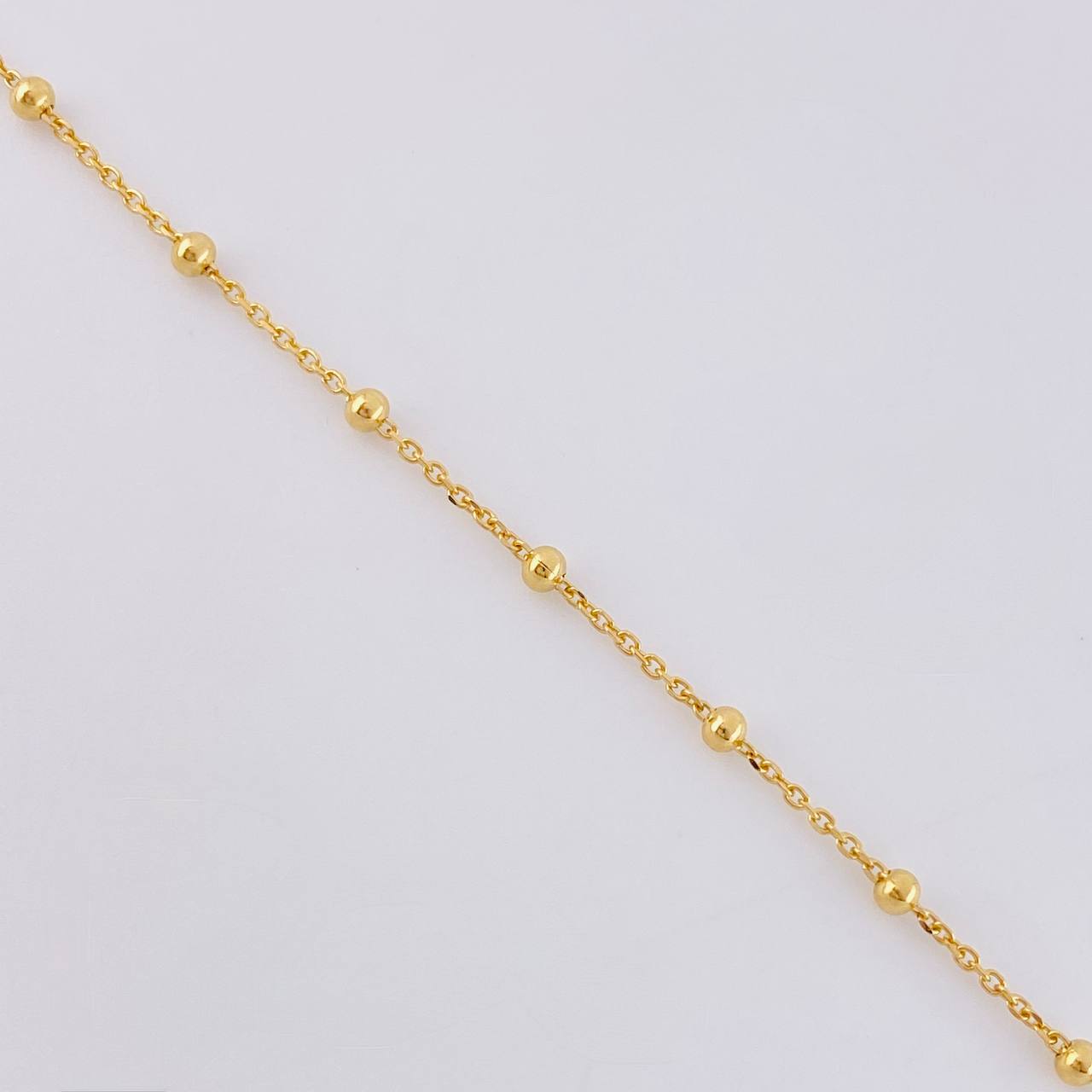 Rosario Virgen Milagrosa Cruz Lisa 3.1 g / 17 1/2 in / 1.8 mm Oro Amarillo 18K