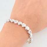 Heart Bracelet 16.35g / 7 1/4 in / 7.35mm Silver 925