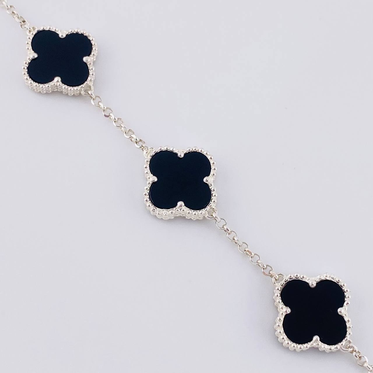 Modular Bracelet Classic Link Clover 6.9g / 7 1/2 in - 6 3/4 in / 1.4mm Silver 925