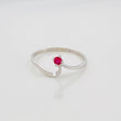 Wave Ring Ruby 05 Pts 0.65 g / T5 1/4 Silver 925