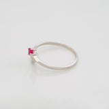 Wave Ring Ruby 05 Pts 0.65 g / T5 1/4 Silver 925
