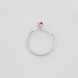 Wave Ring Ruby 05 Pts 0.65 g / T5 1/4 Silver 925