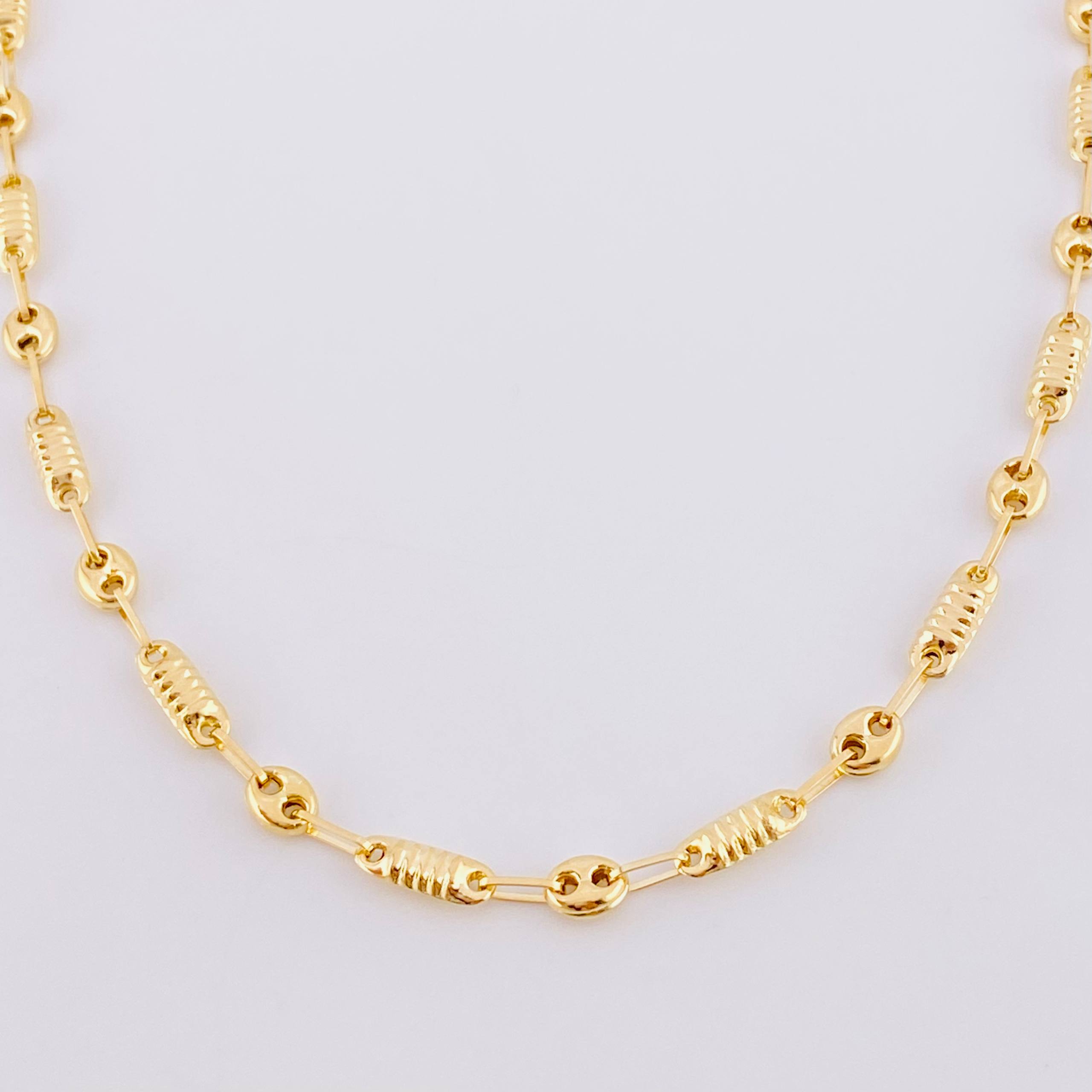 Cadena Rustica Barril Gc 6.1 g / 20 in / 4.1 mm Oro Amarillo 18K