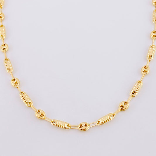 Cadena Rustica Barril Gc 6.15 g / 50.6 cm / 4.1 mm Oro Amarillo 18K