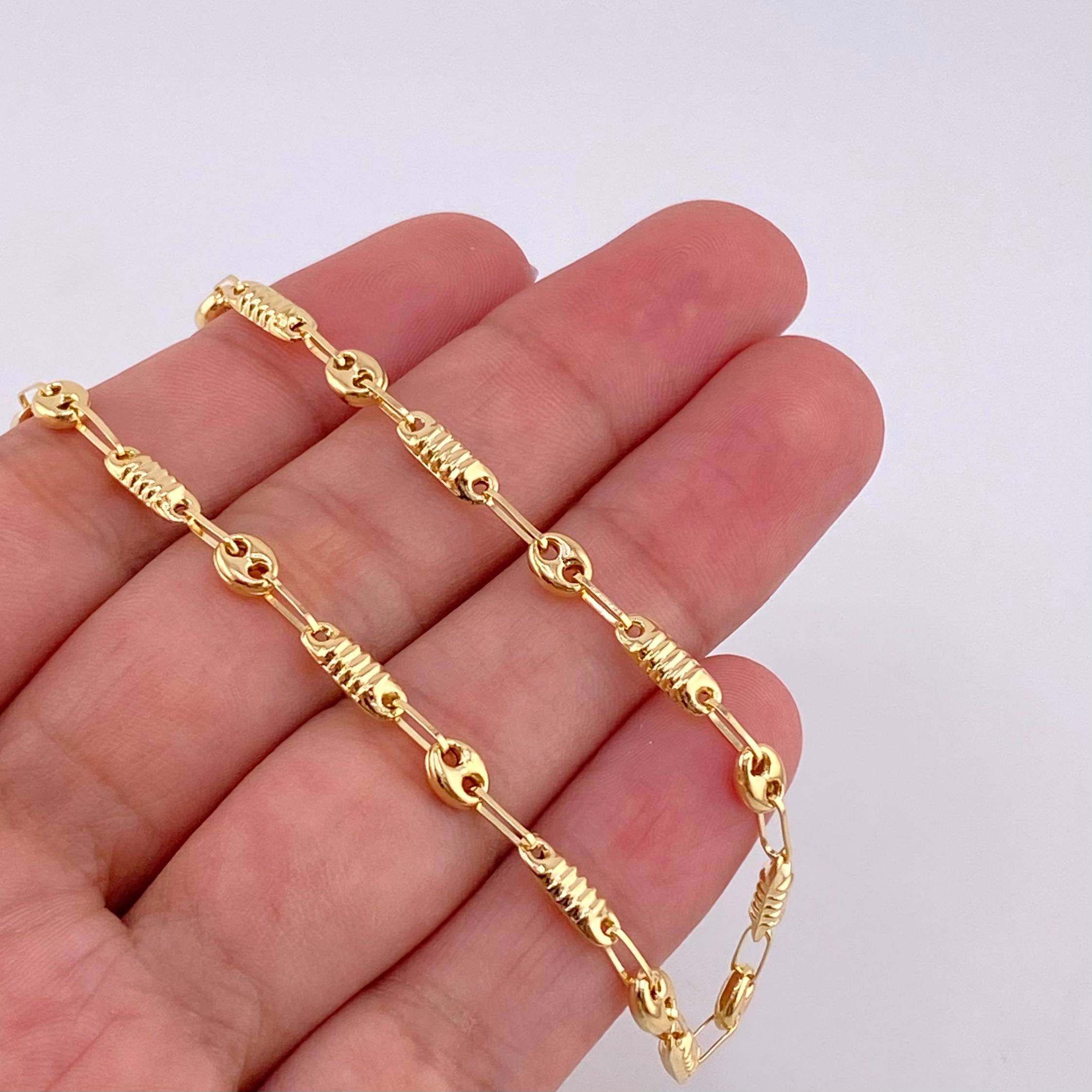 Cadena Rustica Barril Gc 6.1 g / 20 in / 4.1 mm Oro Amarillo 18K