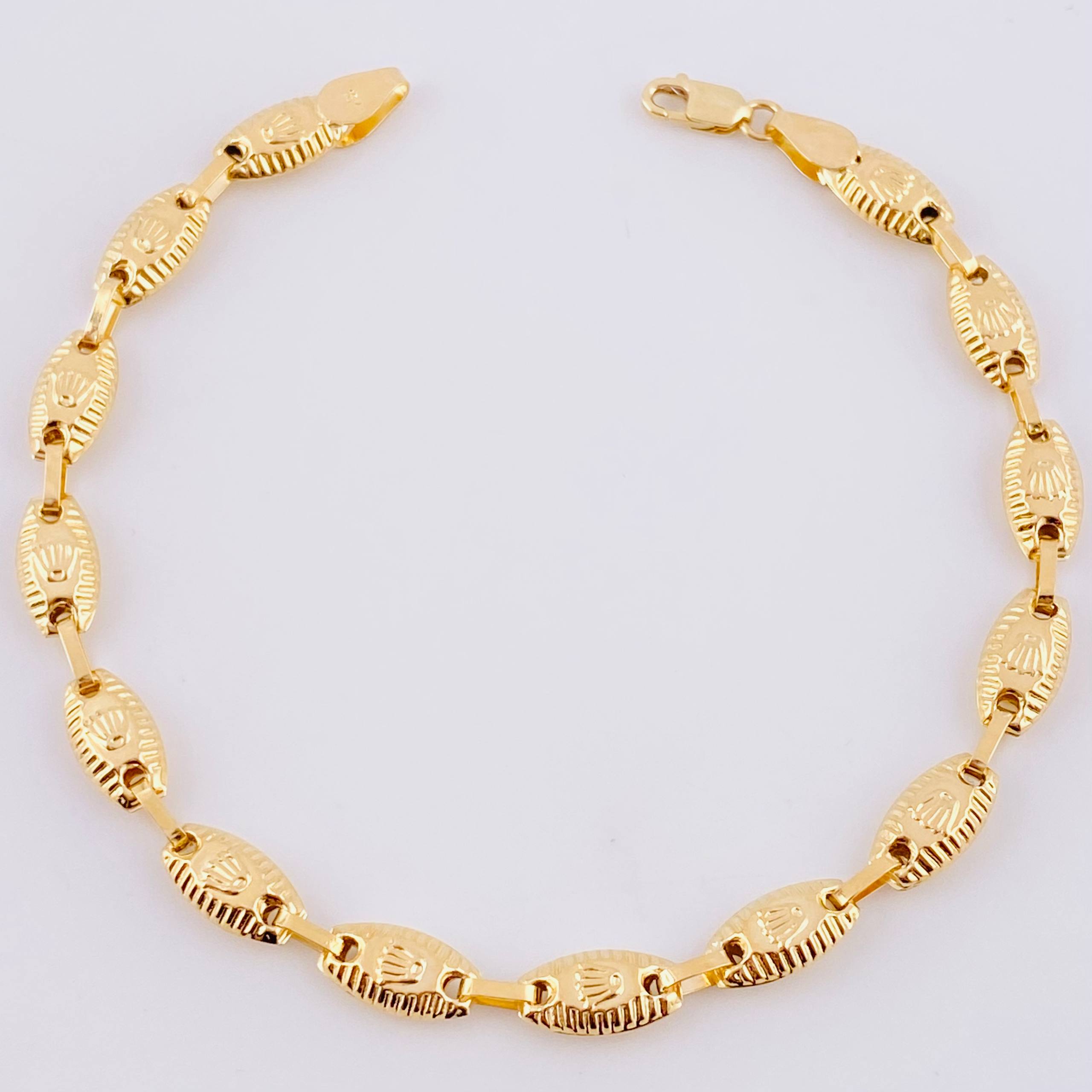 Bracelet Rustico Corona 5.1 g / 8 1/2 in / 5.5 mm Yellow Gold 18K