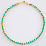 Tennis Bracelet Emeralds 1.57 cts 4.4 g / 6 3/4 in / 2 mm Yellow Gold 18K
