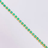 Tennis Bracelet Emeralds 1.44 cts 4.5 g / 7 in / 2.1 mm Yellow Gold 18K