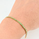 Tennis Bracelet Emeralds 1.57 cts 4.4 g / 6 3/4 in / 2 mm Yellow Gold 18K