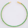 Tennis Bracelet Emeralds 1.44 cts 4.5 g / 7 in / 2.1 mm Yellow Gold 18K
