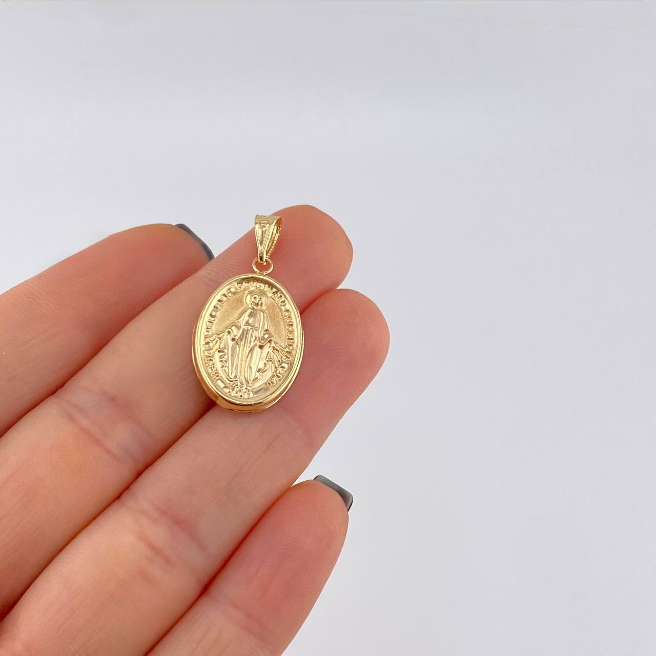 Dije Virgen Milagrosa 2.6 g / 3/4 in Oro Amarillo 18K