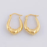 Candongas Bolso Corazon 1.5 g / 3/4 in Oro Amarillo 18K