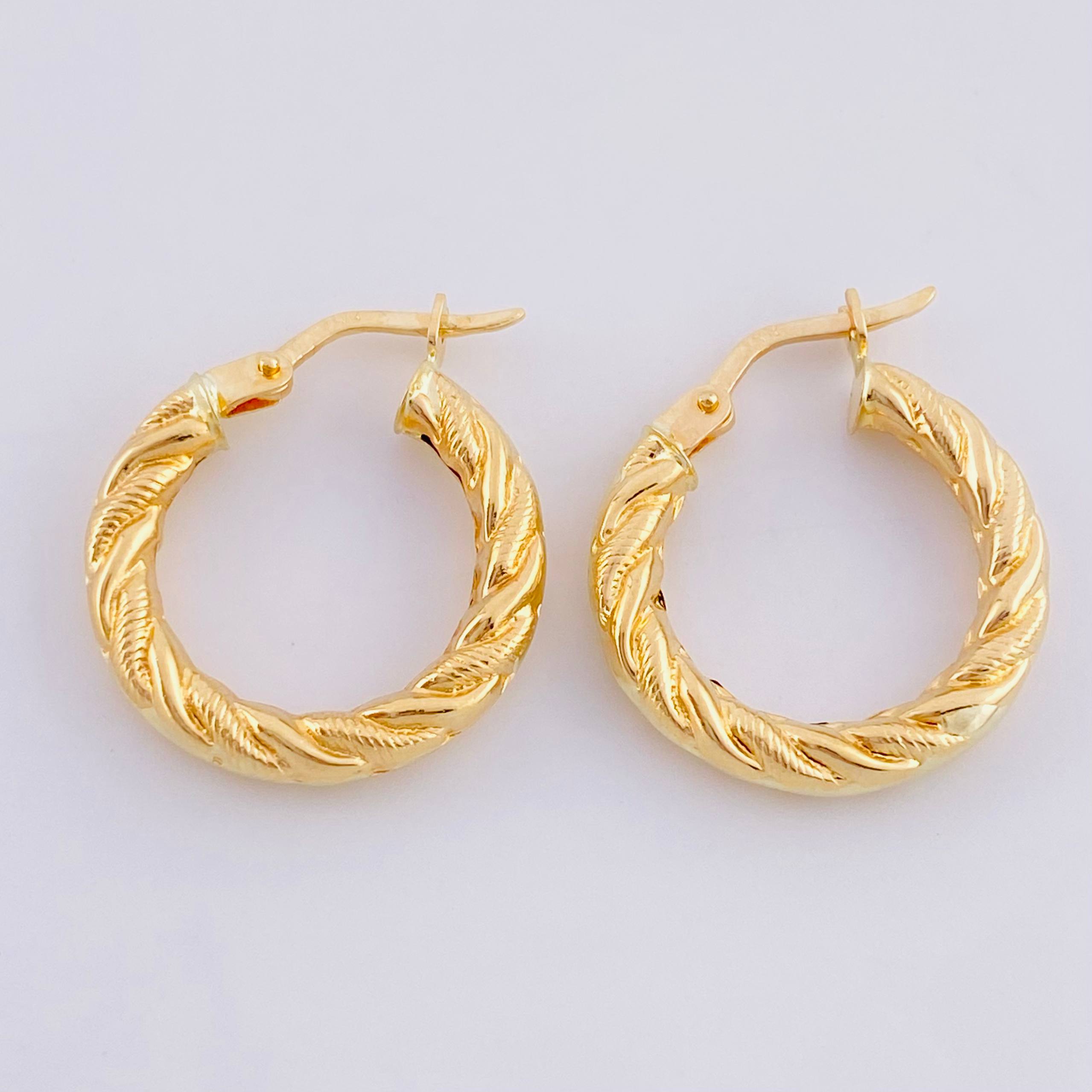 Candongas Fenix 1.85 g / 3/4 in Oro Amarillo 18K