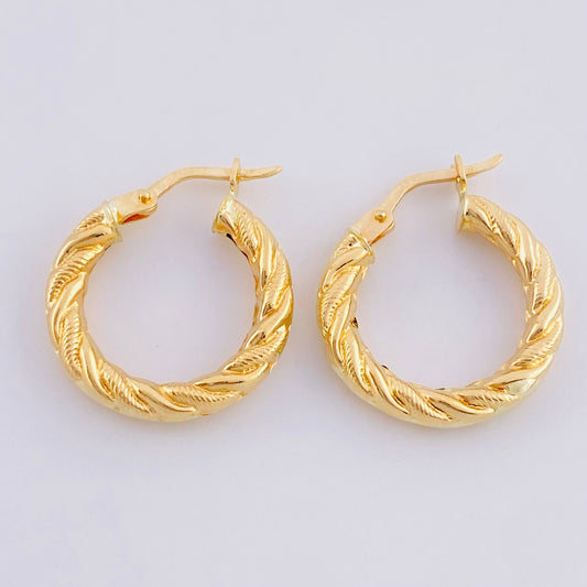 Candongas Fenix 1.85 g / 3/4 in Oro Amarillo 18K