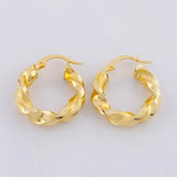 Candongas Milu Rayada 2.95 g / 3/4 in Oro Amarillo 18K