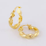 Candongas Milu Rayada 2.95 g / 3/4 in Oro Amarillo 18K