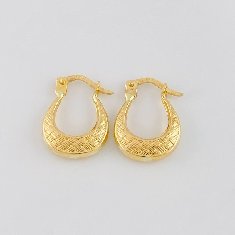 Candongas Bolso 1.25 g / 3/4 in Oro Amarillo 18K