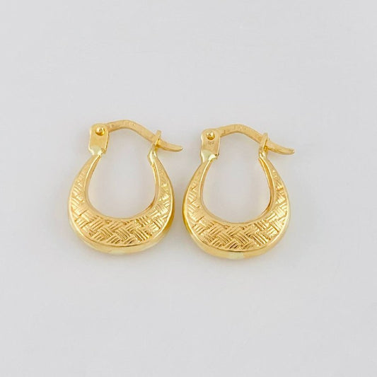 Candongas Bolso 1.25 g / 3/4 in Oro Amarillo 18K