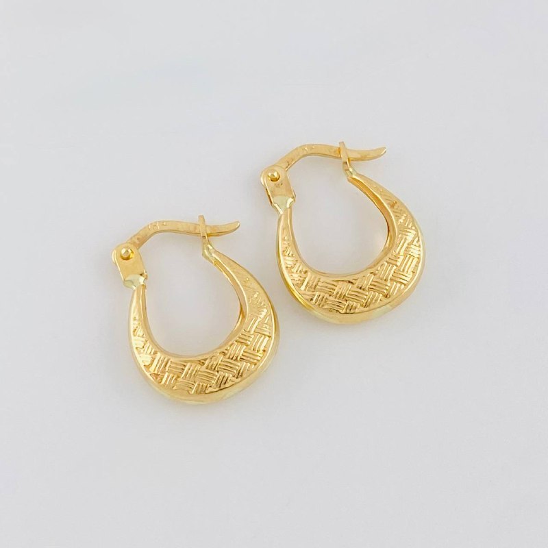 Candongas Bolso 1.25 g / 3/4 in Oro Amarillo 18K