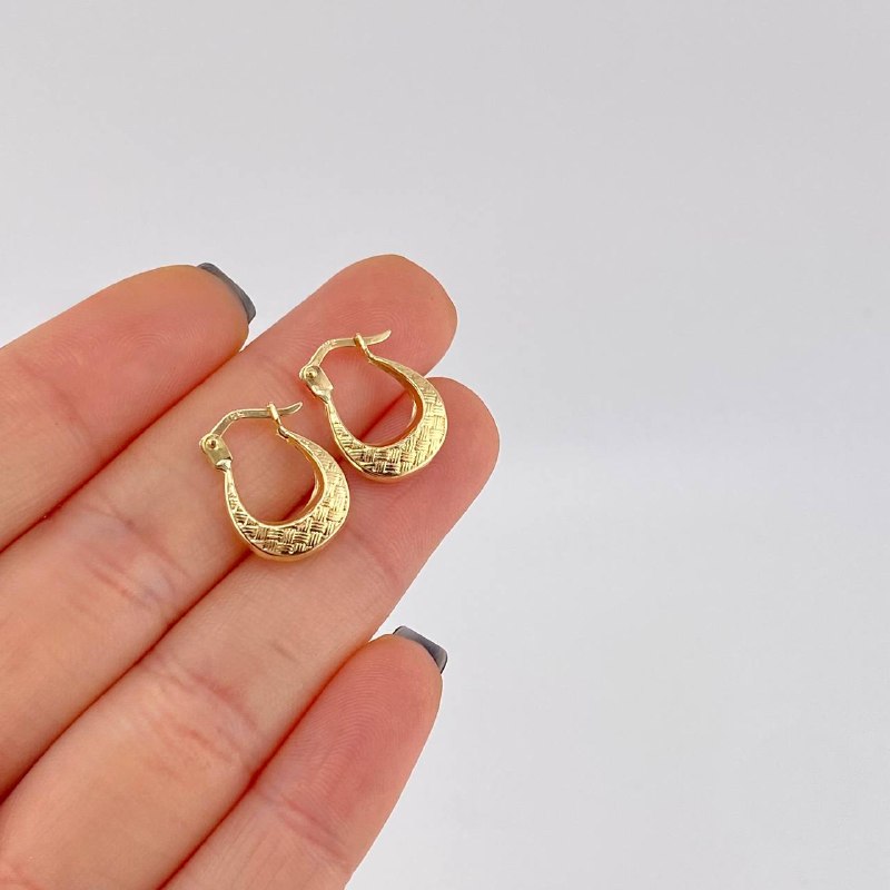 Candongas Bolso 1.25 g / 3/4 in Oro Amarillo 18K