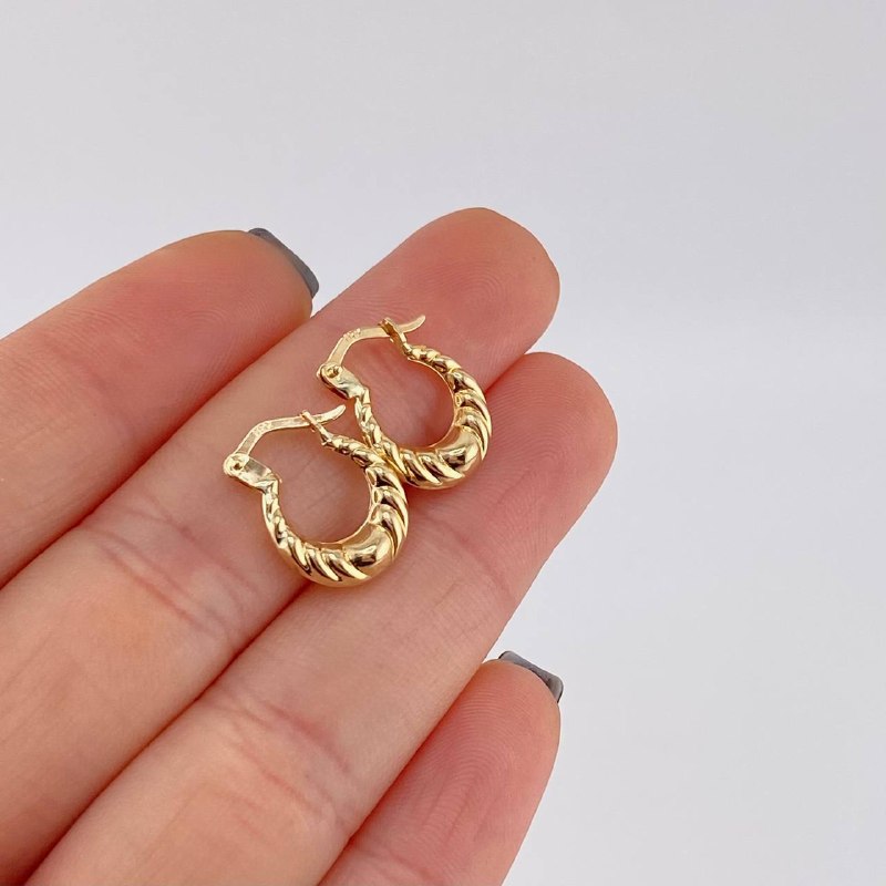 Candongas Marinilla 1.1 g / 1/2 in Oro Amarillo 18K