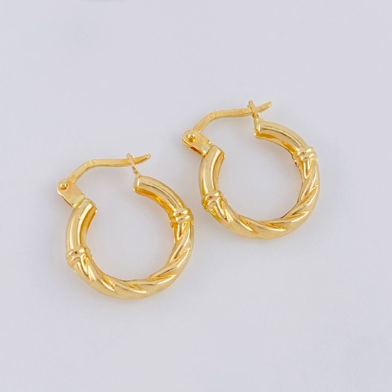 Candongas Raquel 1.45 g / 3/4 in Oro Amarillo 18K