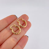 Candongas Raquel 1.45 g / 3/4 in Oro Amarillo 18K