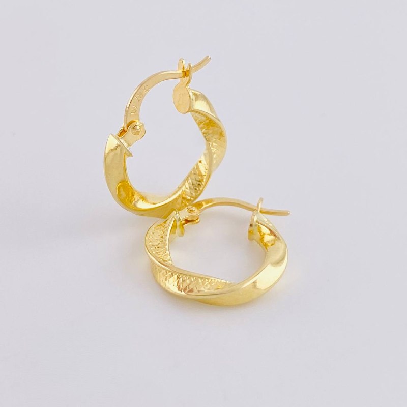 Candongas Reyi 1.55 g / 3/4 in Oro Amarillo 18K