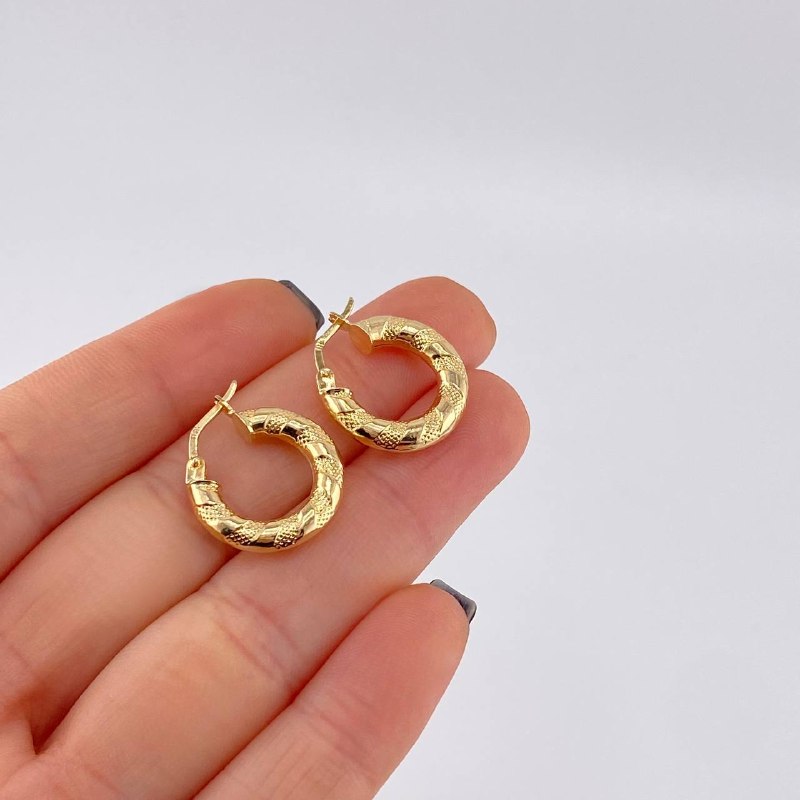 Candongas Noel 2.05 g / 3/4 in Oro Amarillo 18K