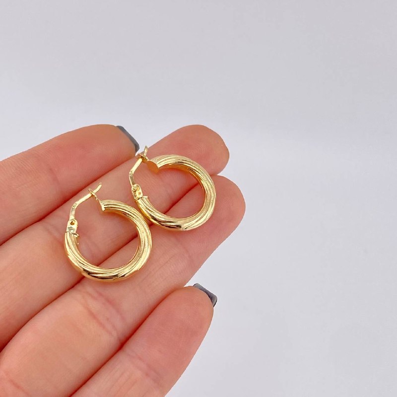 Candongas Sofi 1.95 g / 3/4 in Oro Amarillo 18K