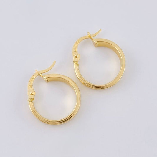 Candongas Maura Texturizado 1.5 g / 3/4 in Oro Amarillo 18K