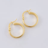 Hoop Earrings Maura Textured 1.5 g / 3/4 in 18K Yellow Gold