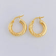 Candongas Adel Mitad Entorchadas 1.75 g / 3/4 in Oro Amarillo 18K