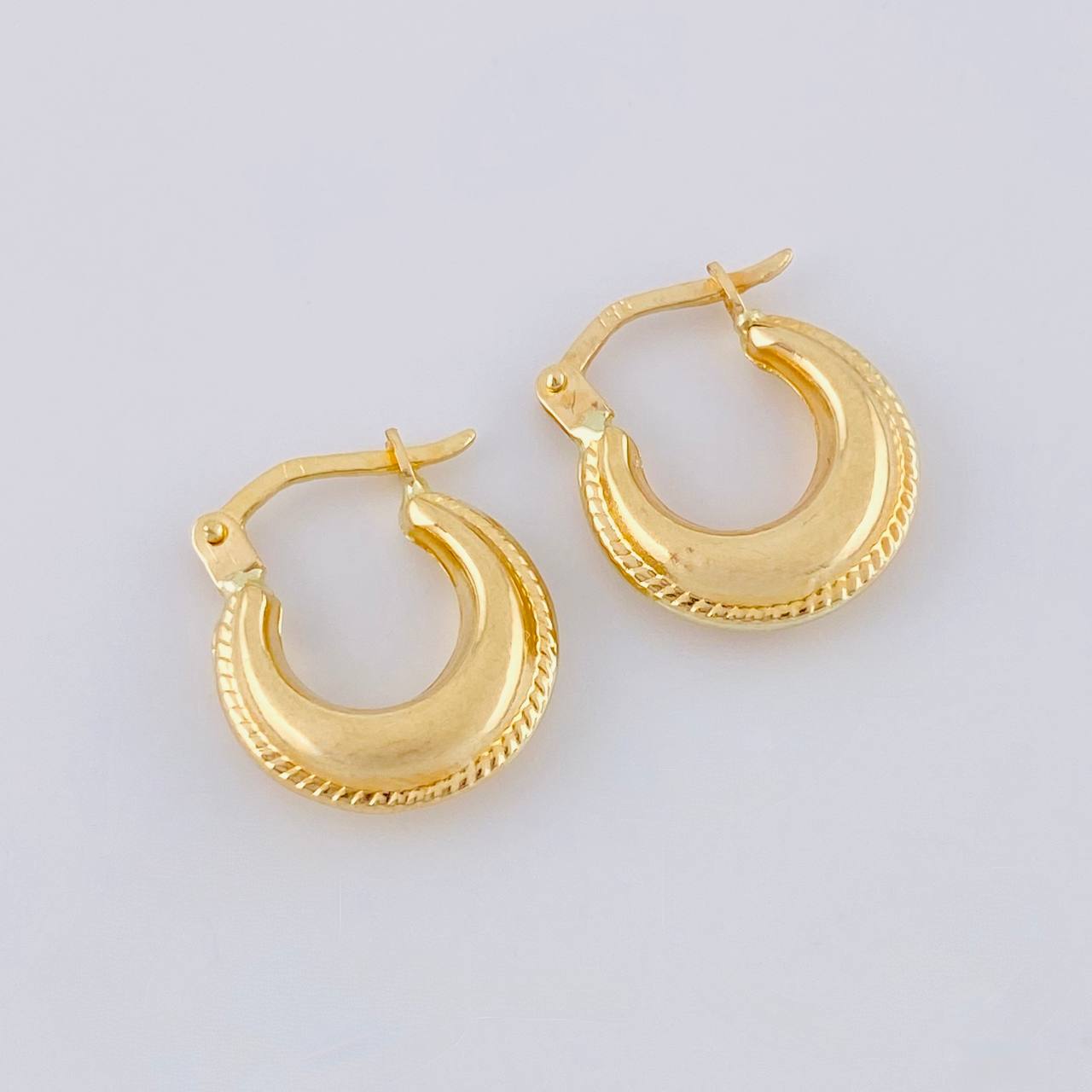 Candongas Meza 1.45 g / 1/2 in Oro Amarillo 18K