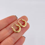 Candongas Aura Twist 1.6 g / 3/4 in Oro Amarillo 18K