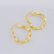 Candongas Amber 1.6 g / 3/4 in Oro Amarillo 18K