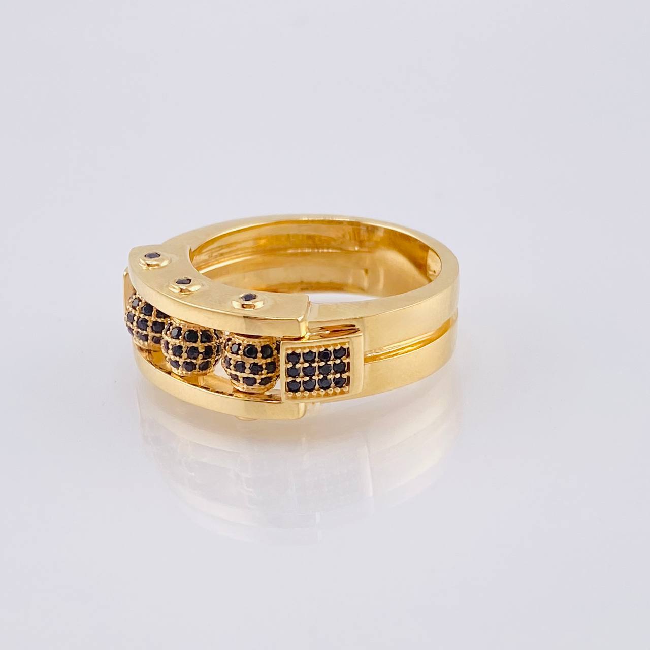 Anillo Trio Bolas De Fuego 11.45 g / T9 3/4 Oro Amarillo 18K