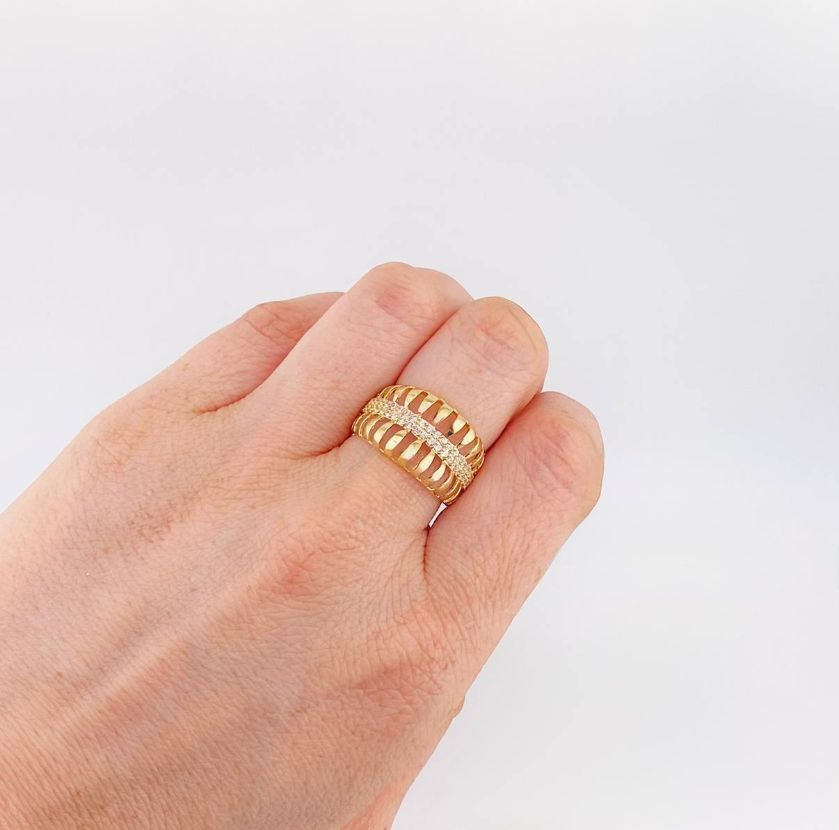 Anillo Acordeón Lumbal 4.9 g / T6 Oro Amarillo 18K