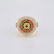 Ring Movable Casino Roulette 14 g / T10 1/2 Two-Tone Yellow White 18K