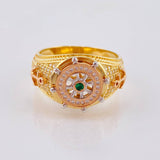 Mobile Helm Ring 9.7 g / T11 1/4 Three Golds 18K