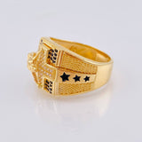 Cross Christ Dotted Ring 12.05 g / T10 3/4 Yellow Gold 18K