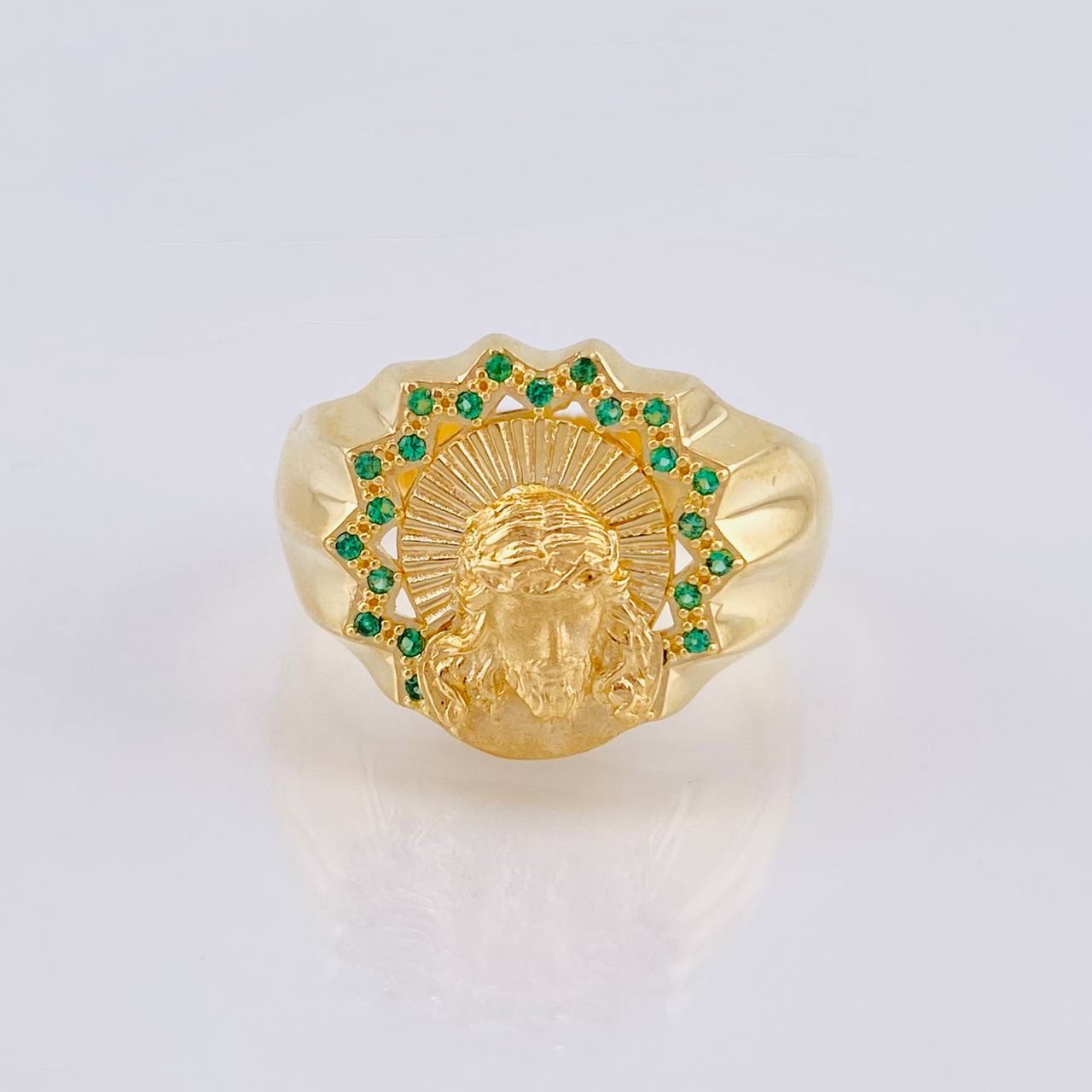 Anillo Rostro De Cristo 6.5 g / T9 1/2 Oro Amarillo 18K