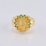 Anillo Rostro De Cristo 6.5 g / T9 1/2 Oro Amarillo 18K