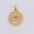 Pendant Circular Crown 4.4 g / 1 1/4 in Three-Tone 18K