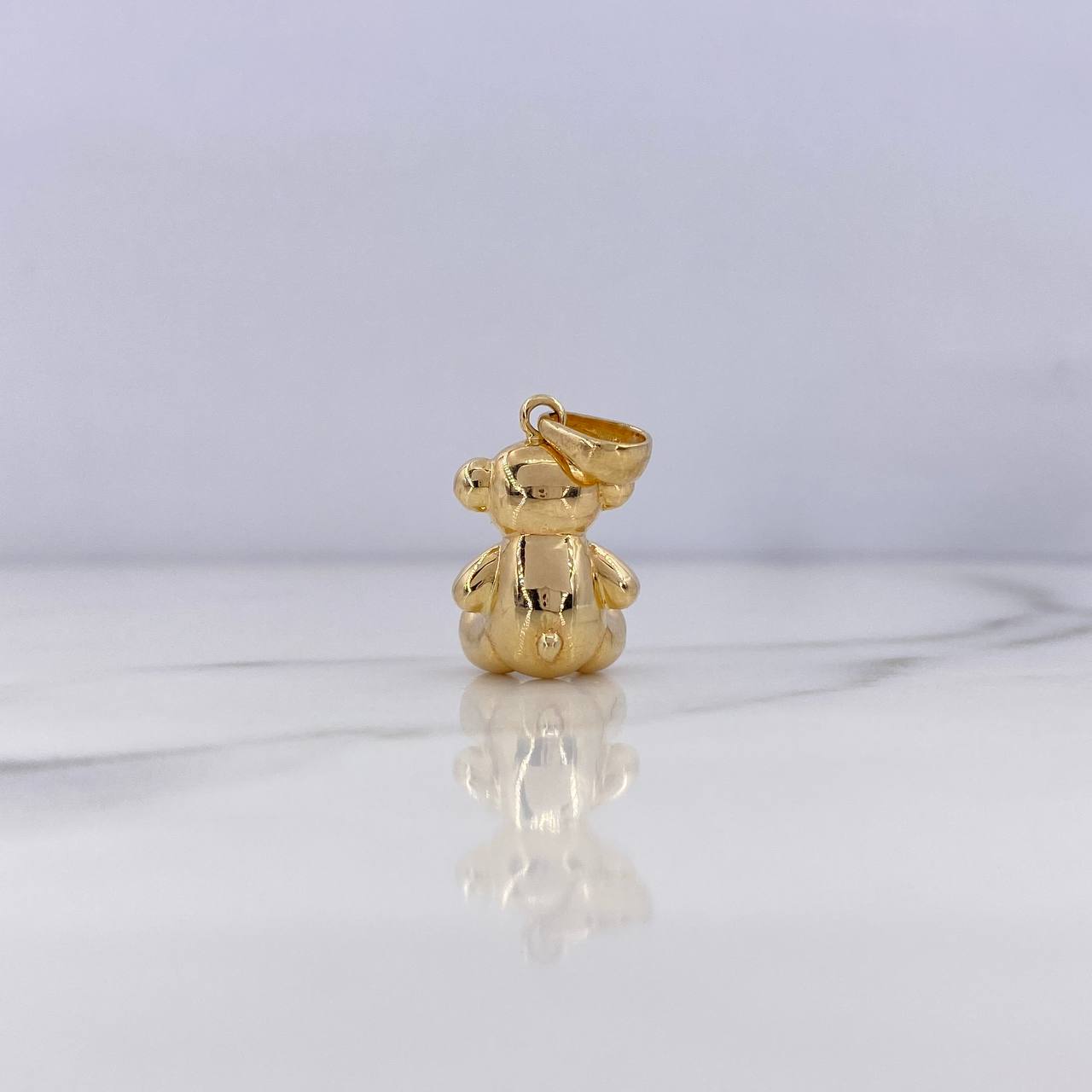 Dije Oso Corazon 4.95gr / 2.3cm / Circones Verdes Negros Oro Amarillo 18K &